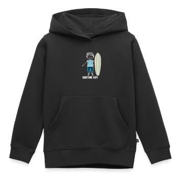 Surfen Wellenreiter Surfer - Kinder Premium Organic Hoodie - Schwarz - Vorne - AI Model Kid Male (0cm)
