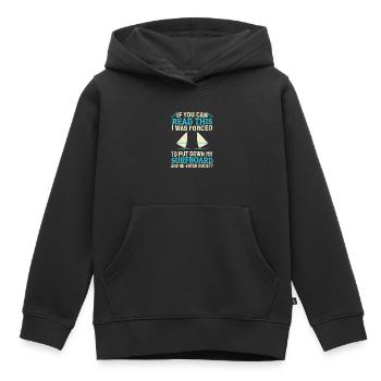 Windsurfing Windsurfen - Kinder Premium Organic Hoodie - Schwarz - Vorne - AI Model Kid Male (0cm)