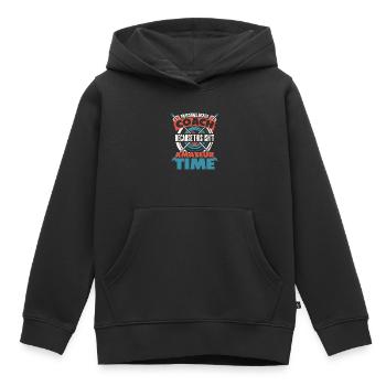 Tir à l’arc Flèche Tir à l’arc Tir à l’arc - Sweat Premium à capuche enfant bio - noir - Devant - AI Model Kid Male (0cm)