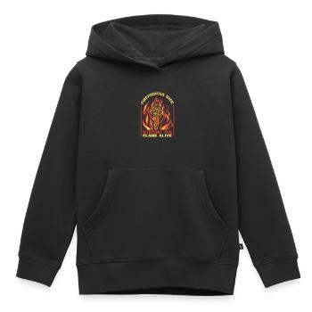 Pompier volontaire Pompier - Sweat Premium à capuche enfant bio - noir - Devant - AI Model Kid Male (0cm)
