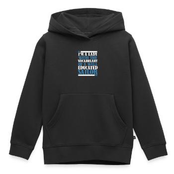 Seglen Segelboot Segler - Kinder Premium Organic Hoodie - Schwarz - Vorne - AI Model Kid Male (0cm)