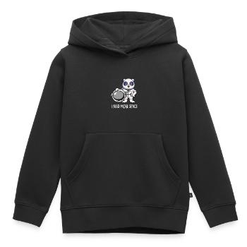 Großer Panda Pandabär Astronaut - Kinder Premium Organic Hoodie - Schwarz - Vorne - AI Model Kid Male (0cm)