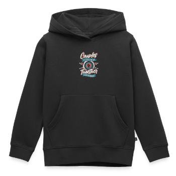 Tir à l’arc Tir à l’arc Archer Paire - Sweat Premium à capuche enfant bio - noir - Devant - AI Model Kid Male (0cm)