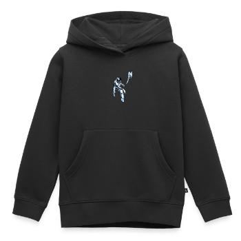Astronaute lanceur de hache - Sweat Premium à capuche enfant bio - noir - Devant - AI Model Kid Male (0cm)