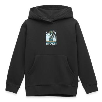 Diving Diving Skeleton - Kids Premium Organic Hoodie - black - Front - AI Model Kid Male (0cm)