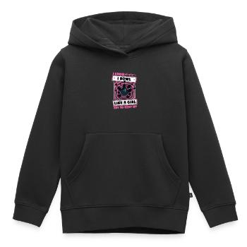 Bowling Bowlen Bowler Mädchen - Kinder Premium Organic Hoodie - Schwarz - Vorne - AI Model Kid Male (0cm)