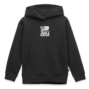 Lait de vache Drôle de wagon de lait - Sweat Premium à capuche enfant bio - noir - Devant - AI Model Kid Male (0cm)