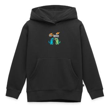 Redirection vers Space Space Dinosaur Astroid - Sweat Premium à capuche enfant bio - noir - Devant - AI Model Kid Male (0cm)