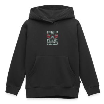 Notruf Leitstelle Einsatzzentrale Tätowierung - Kinder Premium Organic Hoodie - Schwarz - Vorne - AI Model Kid Male (0cm)