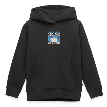 Web Developer Web Developer Father - Kids Premium Organic Hoodie - black - Front - AI Model Kid Male (0cm)