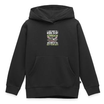 Hobbygärtner Garten Schmetterling - Kinder Premium Organic Hoodie - Schwarz - Vorne - AI Model Kid Male (0cm)