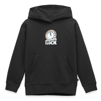 Café, Café, Grand-Mère, Café Vin - Sweat Premium à capuche enfant bio - noir - Devant - AI Model Kid Male (0cm)