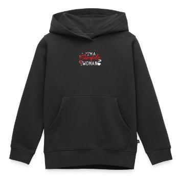 Café Café Simple Café Vin - Sweat Premium à capuche enfant bio - noir - Devant - AI Model Kid Male (0cm)