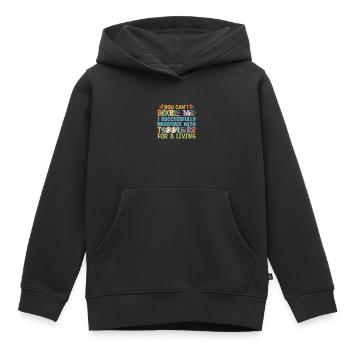 Enseignante de maternelle, assistante maternelle, drôle - Sweat Premium à capuche enfant bio - noir - Devant - AI Model Kid Male (0cm)