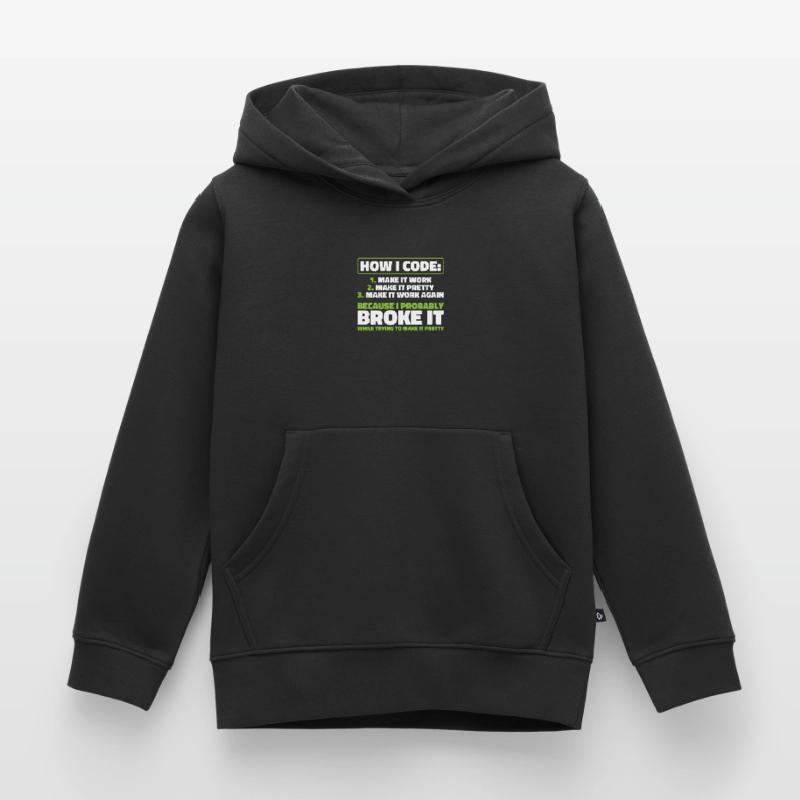 Developer, Coder, Programmer Kids Premium Organic Hoodie