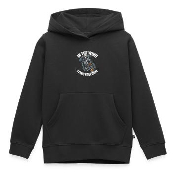 Moto Motard Motard - Sweat Premium à capuche enfant bio - noir - Devant - AI Model Kid Male (0cm)