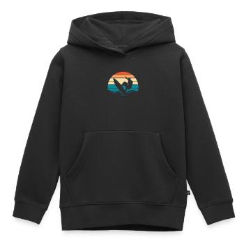 Surfer Surfen - Kinder Premium Organic Hoodie - Schwarz - Vorne - AI Model Kid Male (0cm)