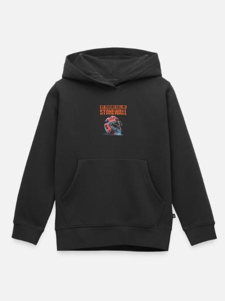 Hockey su ghiaccio Portiere Portiere - Felpa Premium con cappuccio bambino bio - nero