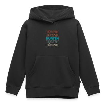 Deutsche Stadt Kürten Nordrheinwestfalen - Kinder Premium Organic Hoodie - Schwarz - Vorne - AI Model Kid Male (0cm)
