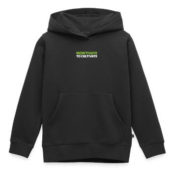 Lawn mower mowing - Kids Premium Organic Hoodie - black - Front - AI Model Kid Male (0cm)