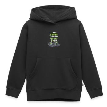 Excavator Operator - Kids Premium Organic Hoodie - black - Front - AI Model Kid Male (0cm)