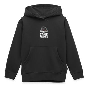 Cane Corso Cane Corso Cadeau - Sweat Premium à capuche enfant bio - noir - Devant - AI Model Kid Male (0cm)