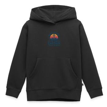 Kapitän Kapitäne Bootfahren Geschenk - Kinder Premium Organic Hoodie - Schwarz - Vorne - AI Model Kid Male (0cm)