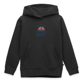 Kapitän Kapitäne Bootfahren Geschenk - Kinder Premium Organic Hoodie - Schwarz - Vorne - AI Model Kid Male (0cm)
