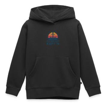 Kapitän Kapitäne Bootfahren Geschenk - Kinder Premium Organic Hoodie - Schwarz - Vorne - AI Model Kid Male (0cm)