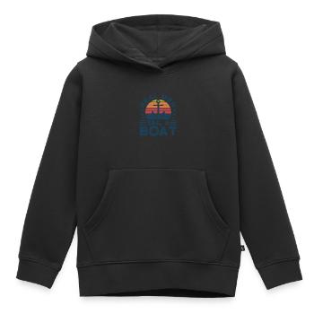 Kapitän Kapitäne Bootfahren Geschenk - Kinder Premium Organic Hoodie - Schwarz - Vorne - AI Model Kid Male (0cm)