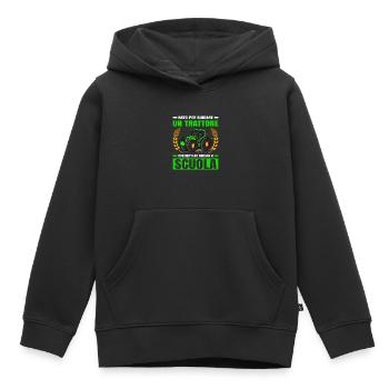 Agricoltura Nato Per Guidare Trattori Trattore - Kinder Premium Organic Hoodie - Schwarz - Vorne - AI Model Kid Male (0cm)