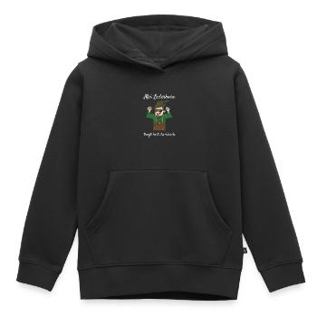 Mei Lederhosn Trog Heit Da Hirsch Lederhose Ersatz - Kinder Premium Organic Hoodie - Schwarz - Vorne - AI Model Kid Male (0cm)