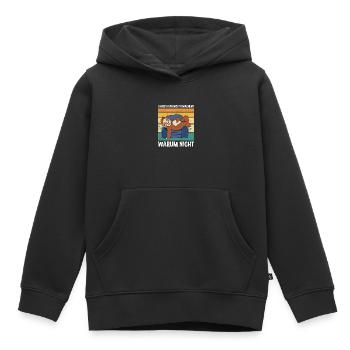 Warum Wir Nichts Machen Warum Nicht Süßes Faultier - Kinder Premium Organic Hoodie - Schwarz - Vorne - AI Model Kid Male (0cm)