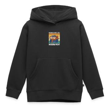 Warum Ich Nichts Tue? Warum Nicht Süßes Faultier - Kinder Premium Organic Hoodie - Schwarz - Vorne - AI Model Kid Male (0cm)
