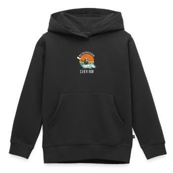 Survivant du kayak en eau vive - Sweat Premium à capuche enfant bio - noir - Devant - AI Model Kid Male (0cm)