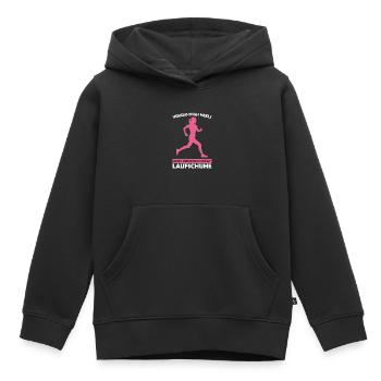 Läuferin Sport Joggerin Geschenk - Kinder Premium Organic Hoodie - Schwarz - Vorne - AI Model Kid Male (0cm)