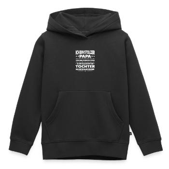 Papa Tochter Töchter Geschenk - Kinder Premium Organic Hoodie - Schwarz - Vorne - AI Model Kid Male (0cm)