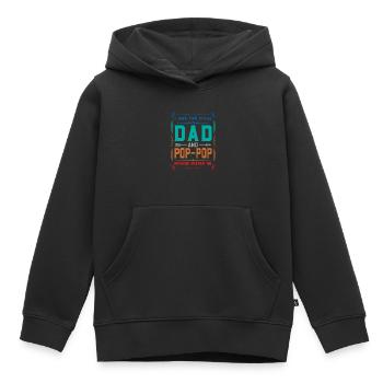 pop-pop Vatertag pop-pop Geschenk - Kinder Premium Organic Hoodie - Schwarz - Vorne - AI Model Kid Male (0cm)