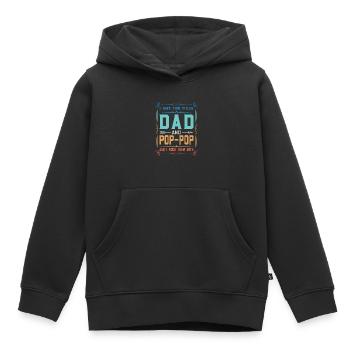pop-pop Vatertag pop-pop Geschenk - Kinder Premium Organic Hoodie - Schwarz - Vorne - AI Model Kid Male (0cm)