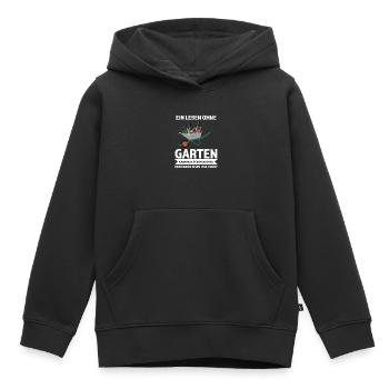 Gärtner Garten Gärtnerei Geschenk - Kinder Premium Organic Hoodie - Schwarz - Vorne - AI Model Kid Male (0cm)