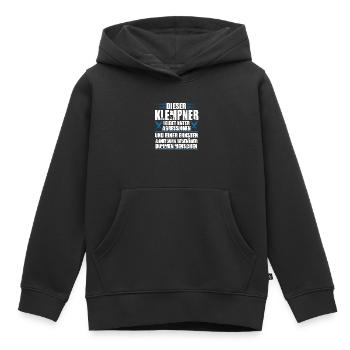 Klempner Beruf Sanitär Geschenk - Kinder Premium Organic Hoodie - Schwarz - Vorne - AI Model Kid Male (0cm)