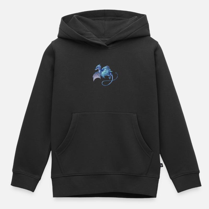 Blue Dragon - Sweat Premium à capuche enfant bio - noir