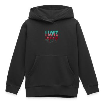 Dictons Golfgirls FunnyGolfquote Puter - Sweat Premium à capuche enfant bio - noir - Devant - AI Model Kid Male (0cm)