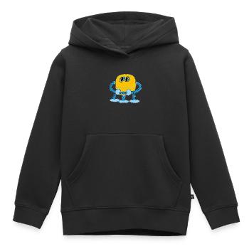 R3D4 le petit robot - Sweat Premium à capuche enfant bio - noir - Devant - AI Model Kid Male (0cm)