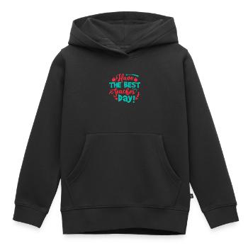 PASSEZ LA MEILLEURE JOURNÉE DES ENSEIGNANTS - Sweat Premium à capuche enfant bio - noir - Devant - AI Model Kid Male (0cm)
