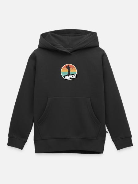 Vamos Retro Golf - Kinder Premium Organic Hoodie - Schwarz