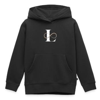 Unendlicher Buchstabe - Kinder Premium Organic Hoodie - Schwarz - Vorne - AI Model Kid Male (0cm)