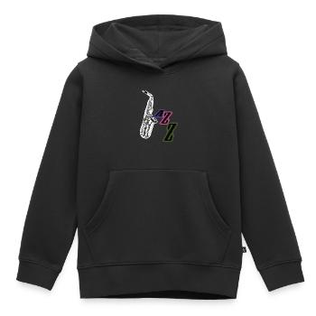 Jazz - Kinder Premium Organic Hoodie - Schwarz - Vorne - AI Model Kid Male (0cm)