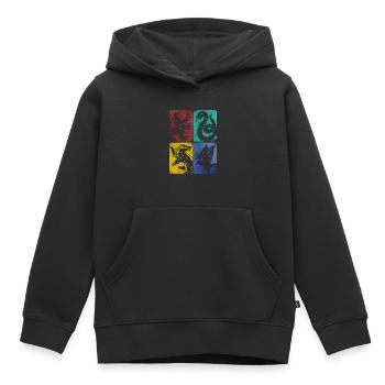 Harry Potter Houses Collage - Kids Premium Organic Hoodie - black - Front - AI Model Kid Male (0cm)