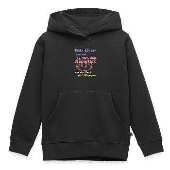 Fatigué paresseux drôle - Sweat Premium à capuche enfant bio - noir - Devant - AI Model Kid Male (0cm)